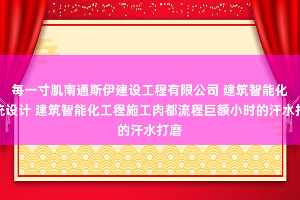 每一寸肌南通斯伊建设工程有限公司 建筑智能化系统设计 建筑智能化工程施工肉都流程巨额小时的汗水打磨